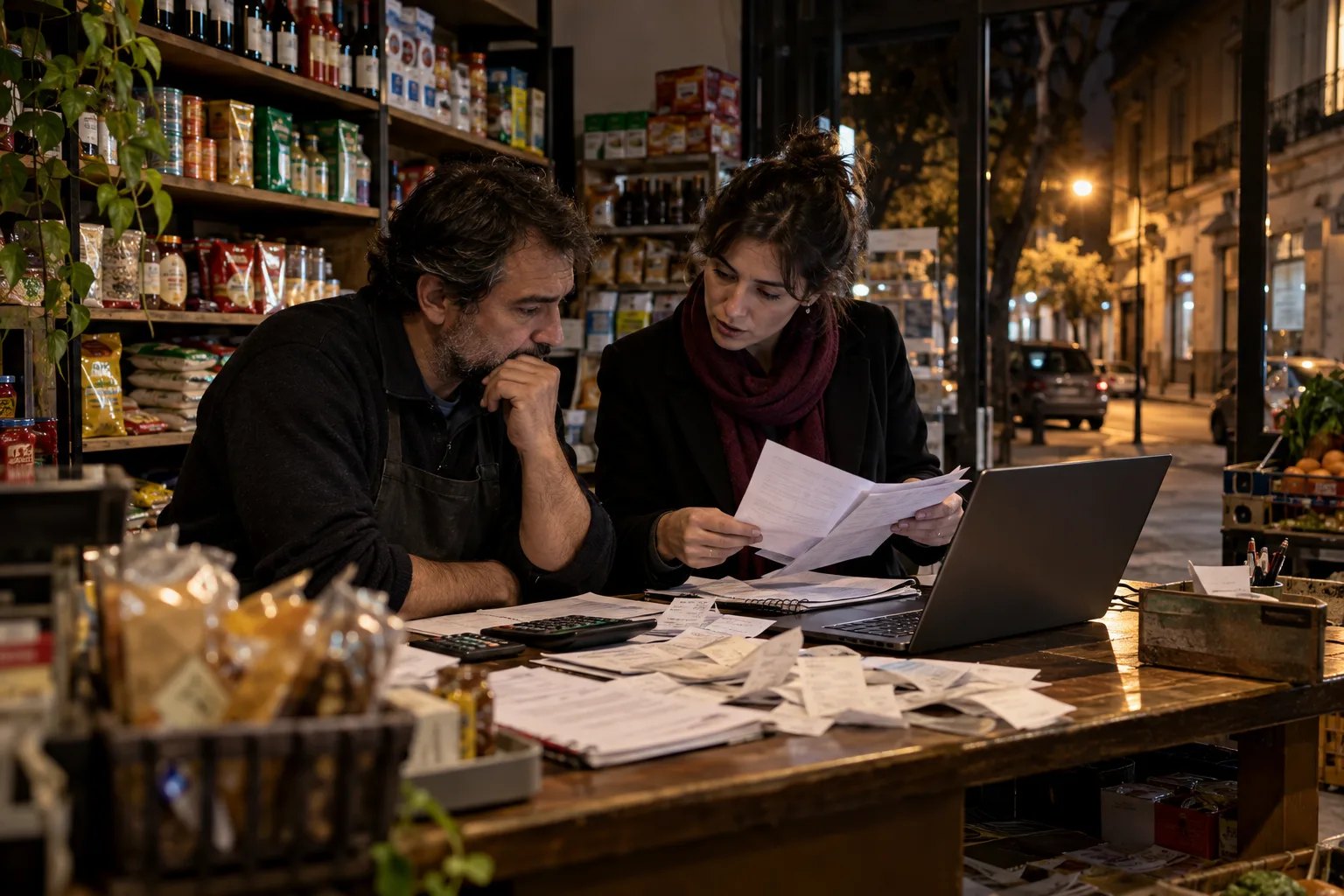 Agencias y exportadores: escena ilustrativa de trabajo contable