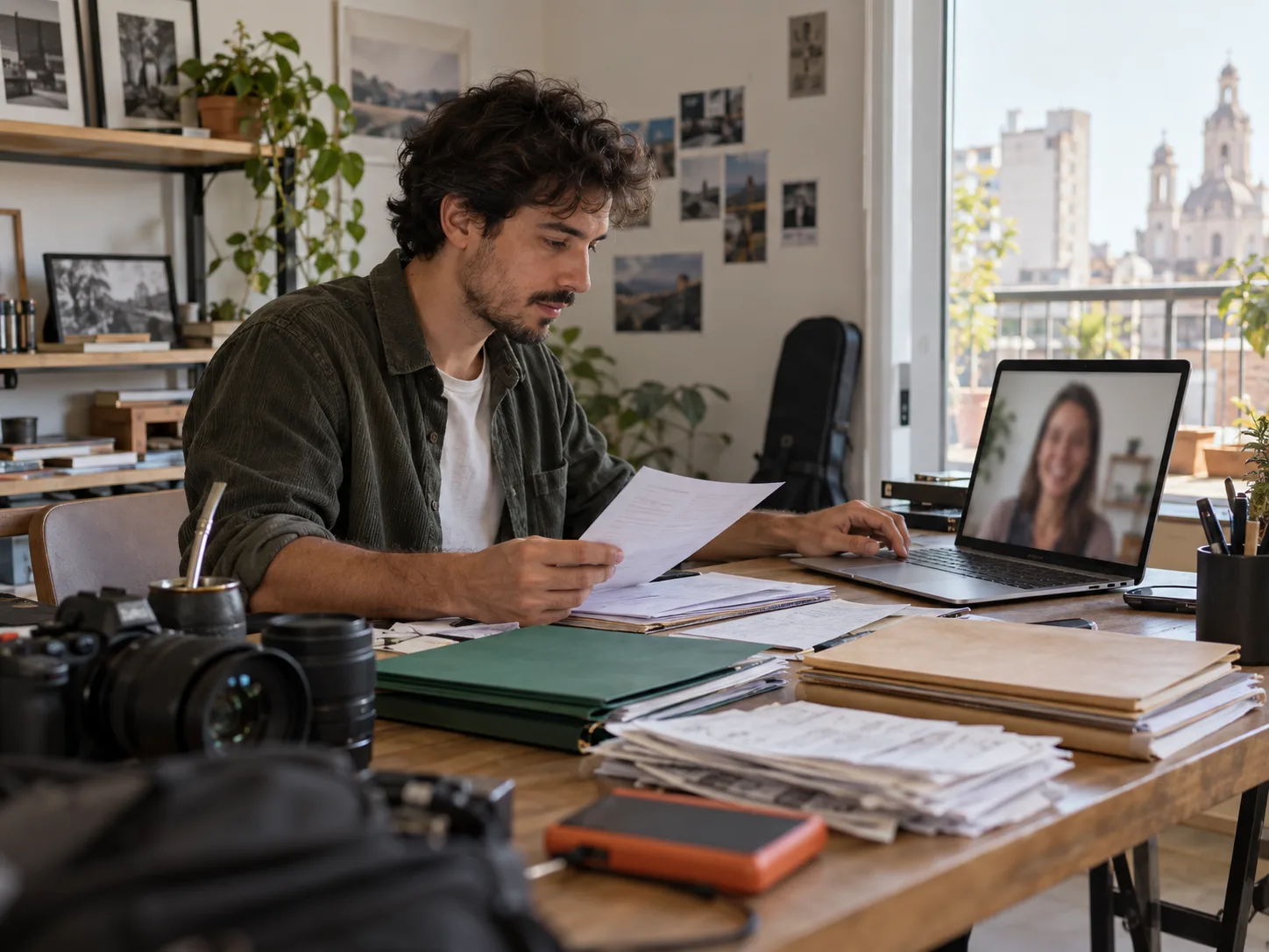 Profesionales independientes: escena ilustrativa de trabajo contable